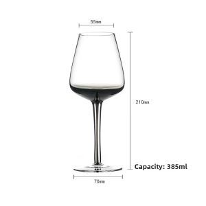 Crystal Glass Smoke Gray Amber High-stemmed Wine and Champagne Glass