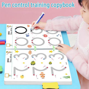 Magical Tracing Workbook Educational Toys Calligraphy Copybook 2-8 Years Learning Pen Control Set Learning Supplies