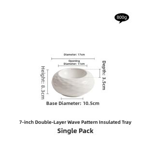 YOGEHOME | Double-layered Wave Insulation Creative Dessert Plate
