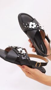 Amazeus WARREN Sandal Tali Bunga Silang Wanita