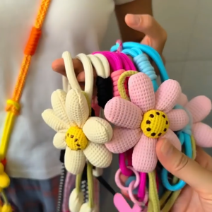 OutingSG® Crossbody Phone Lanyard INS Style Hand-woven Flower Detachable Anti-drop Universal Strap