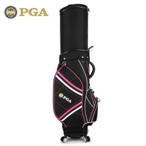 PGA | Extendable Lightweight 4-Wheel Womens Golf Bag with Rain Cover
