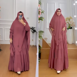 TERBARU! Set Dress/One Set Gamis Syari Kode DANIA Bahan Ceruty Babydoll Premium by Ory AjeZas Collec