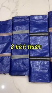 Túi Bạt Có Dây Kéo Đựng Đồ Đựng Quần Áo Màu Xanh Cam Nhiều Size