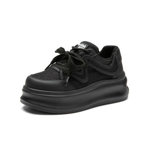 DUSTO | Thick Sole Platform Sneakers  Silver Womens