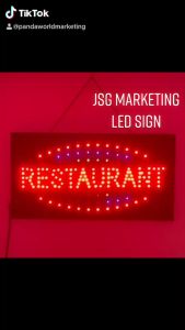 Energy saving light billboard Flashing Mode LED SIGN- RESTAURANT (Small)