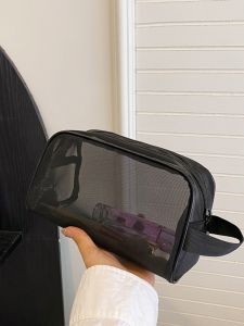 Portable Ladies Travel Toiletry Bag Simple High-Quality Storage Makeup Bag Large Capacity Wash Bag Elegant Plastic Organizer