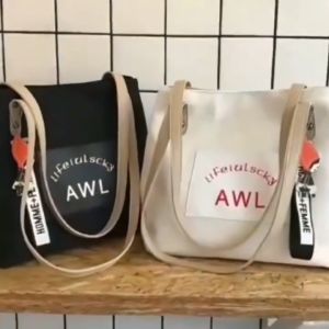 Totte Bag Wanita AML Tas Belanja Tas Santai Tas Sekolah bisa bayar ditempat ( COD )