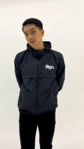 Jaket Outdoor Gunung Windbreaker Basic Pria Hitam - Outwear Jacket Taslan Semi Waterproof Steigen