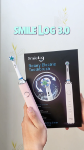 [HÀNG MỚI VỀ] Bàn chải điện đầu tròn Smile Log 3.0 Cleannova phiên bản cải tiến đầu chải giảm chấn công nghệ dao động xoay 5 chế độ làm sạch mảng bám pin dùng 40 ngày kháng nước IPX7