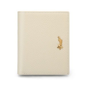 Leather Wallet Womens New Style Simple Design Cowhide Money Clip Girls Card Holder Fashionable Compact Size Handbag Accessory