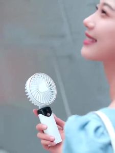 Kipas Angin Mini USB Lipat Portable 18000mAh Fan 5-Speed Wind LED Display Kipas Genggam Portabel LED