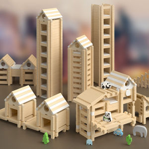 ชุดปริศนา3D ทำจากไม้ชุดบล็อกรูปแบบการสร้างเขาวงกตแบบ DIY ของเล่นเพื่อการศึกษาสำหรับเด็กผู้ใหญ่ของขวัญเกมสำหรับงานเลี้ยง