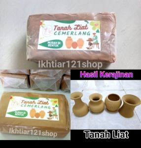 1 kg Tanah liat seni kerajinan berkualitas/Clay tanah liat prakarya