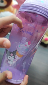 Sanrio Collaboration Waterproof Hard Shell Pencil Case with Zipper Closure - Ice Themed Ice Party Design