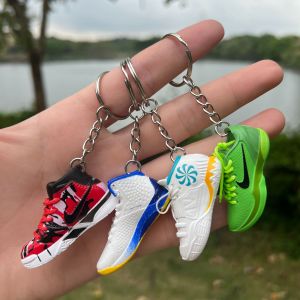 Mini Green Hornet Keychain 3D Shoe Model Backpack School Bag Pendant Gift Kobe Curry James Irving Superhero Themed Accessories