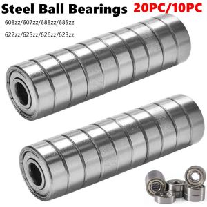 20pc Ball Bearings 608ZZ 623ZZ 626ZZ 687ZZ 607zz Deep Groove Miniature Bearings For Skateboard Scooter 3D Printers Ball Bearings