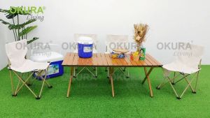 OKURA Foldable Camping Table Camp Table Camping Folding Table Ultralight Carry Bag Meja Camping 露营桌子