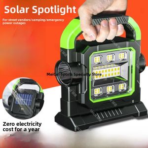 High-Power Solar Powered Waterproof Flashlight Emergency Handheld Lamp for Camping Outdoor Travel Strong Light Long Battery Life