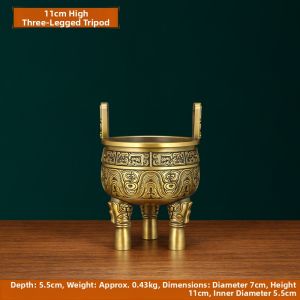 Ji Shanyuan | Decorative Incense Burner Bronze Ding Artifact