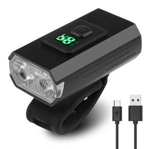 【New Arrival】800LM Bike Front Light IPX4 1000mAh Bicycle Front Flashlight Type-C USB Charging Digital Power Display for Night Riding Lighting