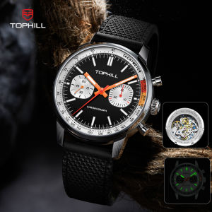 TOPHILL PANDA 1963 Chronograph นาฬิกาผู้ชาย Seagull St1901 การเคลื่อนไหว 40 มม.นาฬิกาผู้ชาย Sapphire นักบินนาฬิกาข้อมือ