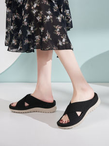 Ultra-Light Flat Arch Support Slippers Womens Summer Outdoor Flat Bottom EVA Anti-Slip Deodorant Breathable Beach Sandals