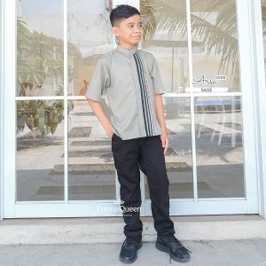 EmmaQueen - Koko Anak Laki-Laki Arsa Kids Lengan Pendek Premium Toyobo XS/XXL Variasi Unik Poliflex Flock