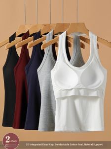 ZISU | Halter Neck Padded Backless Vest Red