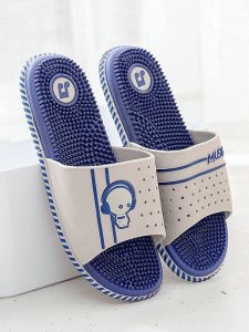 Massaging Indoor Slippers Mens Womens Anti-Slip Home Bathroom Summer Sandals Comfortable Soft TPR Bottom Couple Slippers