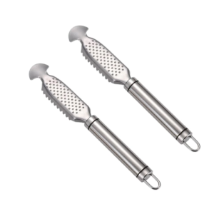 Stainless Steel Fish Descaler with Grooves Kitchen Fish Cleaning Tool