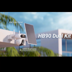 EZVIZ 8w Solar 2K+ Remote Dual-Lens 4MP+4MP Outdoor AI Camera | H90 Dual & HB90 Dual Kit Wireless WiFi CCTV