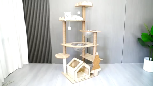 GREENPETS Cat House Cat Tree Tower Cat Condo Carrier Cat Box Cat Bed Hammock Cat Climbing Frame Cat apartment