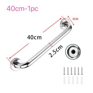 304 Stainless Steel Bathroom Grab Bar & Towel Rail Anti-Slip for Shower/Pool/Corridor/Stairs Accessible 30/40/50cm Optional