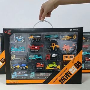 Đồ Chơi Xe Ô Tô Bộ 16 Xe Công Trình Mini Bằng Hợp Kim Làm Decor Trang Trí Bàn Học bàn Làm Việc-Tiệm Nhà Sóc 2023