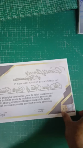 CERTIFICATES CRYSTALIZE PRINT. GOLD METALLIC SHEET. A4. P430. WATERPROOF SCRATCHPROOF DUSTPROOF.