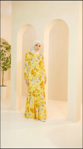 Baju KurungSedondon Family – English Cotton Yellow | Baju Kurung Raya 2025