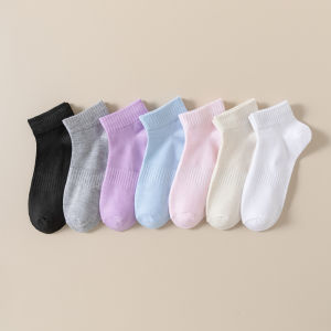 30 Pairs Disposable Socks Womens Knee Socks K-style Sports Cotton Socks Pure Color Low-Cut Liners Socks Business Trip Work Socks Breathable Wholesale