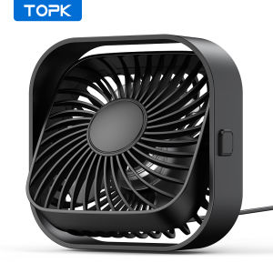 TOPK | TOPK USB Portable Mini FanDesk Personal Electric Fan Table Standing Fans for Room3 Speed Wind 360°Rotatable for Camping Quie