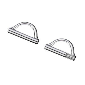 1 Cặp Thép Không Gỉ Hình Chữ D Đồng Hồ Kết Nối Adapter Đa Năng Miệng Dẹt Chuyển Đổi Cho Dây Đeo 12/14/16/18/20/22mm Khóa