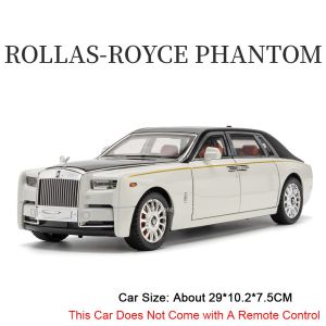 1:18 Scale RS7 Rolls-royce Phantom Car Toy Models Alloy Diecast Shock Absorption Doors Opened Sound Light for Adults Kids Gifts