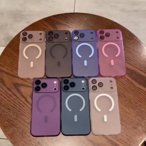 Fashion Frosted Matte Clear Case For iPhone Air 17 16 15 14 Plus 13 12 11 Pro Max Magnetic Wireless Charge Shockproof Cover
