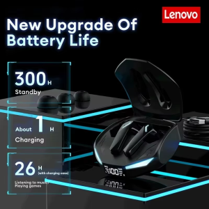 Lenovo | Original Lenovo XT53 Earphone Wireless Upgrade Bluetooth 5.4 Headphones Noise Reduction LED Earbuds Low Latency Gaming Headset