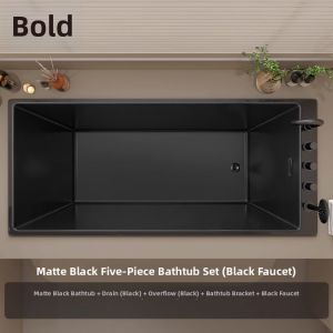 GUOGAN | Space-Saving Jetted Bathtub 1.3-1.7m