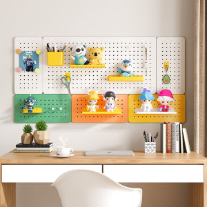 Wall Wire-Wrap Board Storage Rack Punch-Free Childrens Book Desktop Rack Entrance Door Metal Study Table Wall Storage