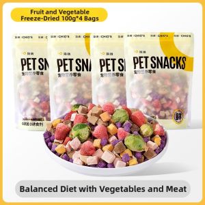 7o | Dried Vegetable Chicken Treats for Small Medium Dogs and Cats