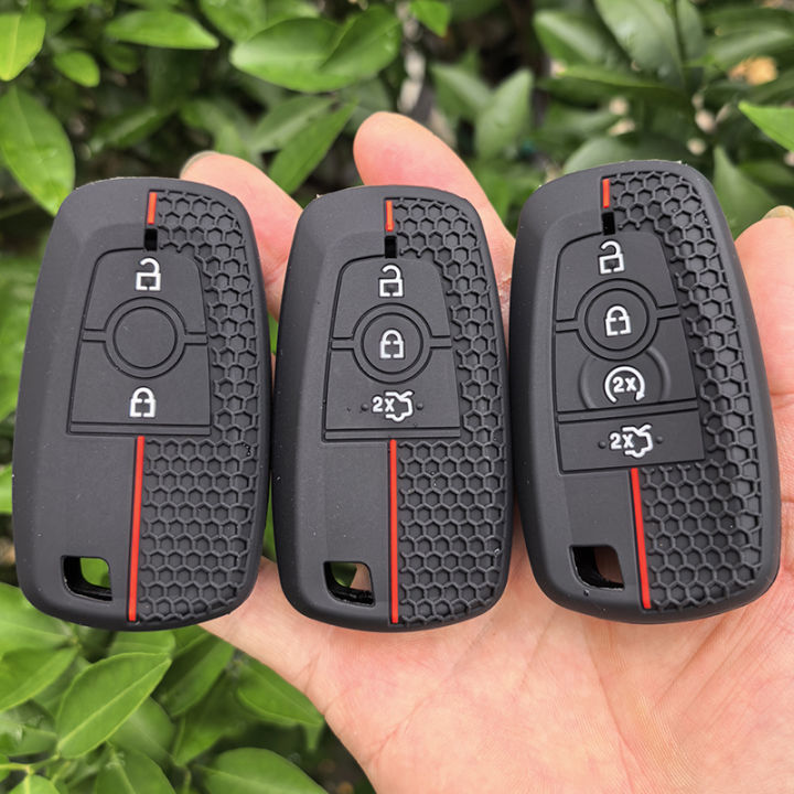 2/3/4 Button Silicone Car Remote Key Case Cover Accessories for Ford ...