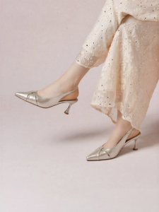 Reemoor | Summer New Design Elegante French Style Pointed Toe Stiletto Sandals