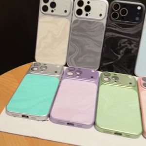 Luxury Frosted Electroplating Bumper Water Ripple Pattern Case For iPhone 17 Air 16 15 14 13 12 11 Pro Max Plus AG Camera Cover