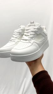 ARVUS Maude Sneakers Shoes - Sepatu Fashion wanita trendy gaya sporty platform rendah kets santai minimalis White putih cocok untuk sekolah kampus hangout jalan ringan empuk lentur nyaman kualitas impor premium